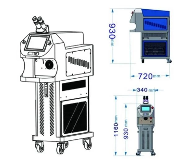 vertical spot welder dimension